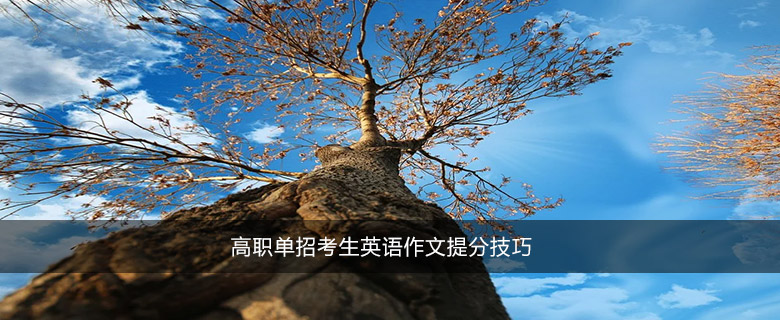 高職單招考生英語作文提分技巧