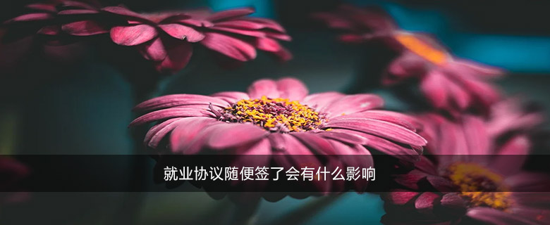 就業(yè)協(xié)議隨便簽了會(huì)有什么影響
