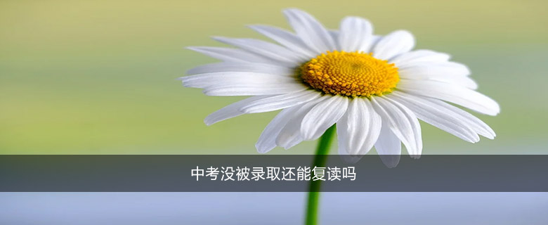 中考沒被錄取還能復(fù)讀嗎